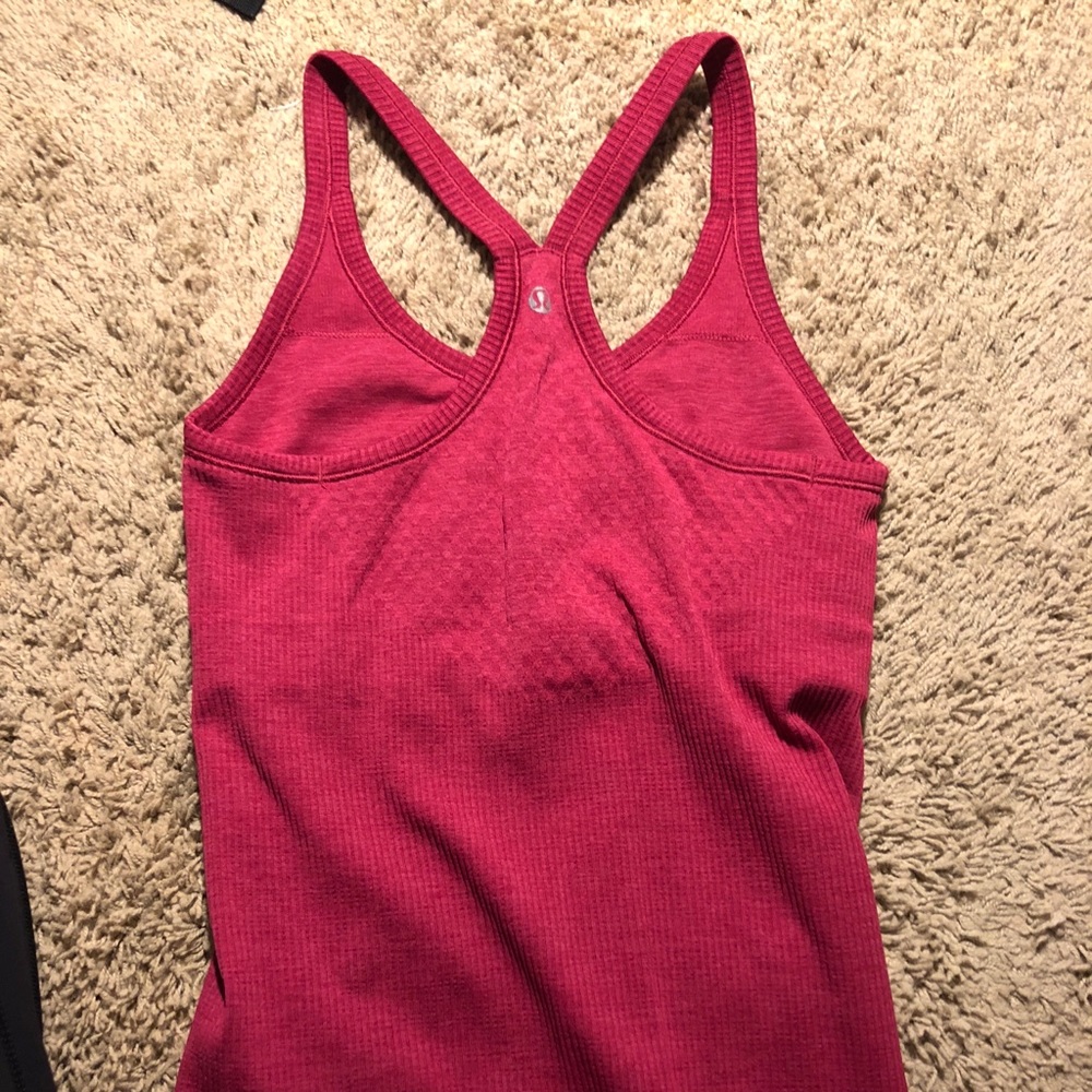Lululemon reddish pink tank top
